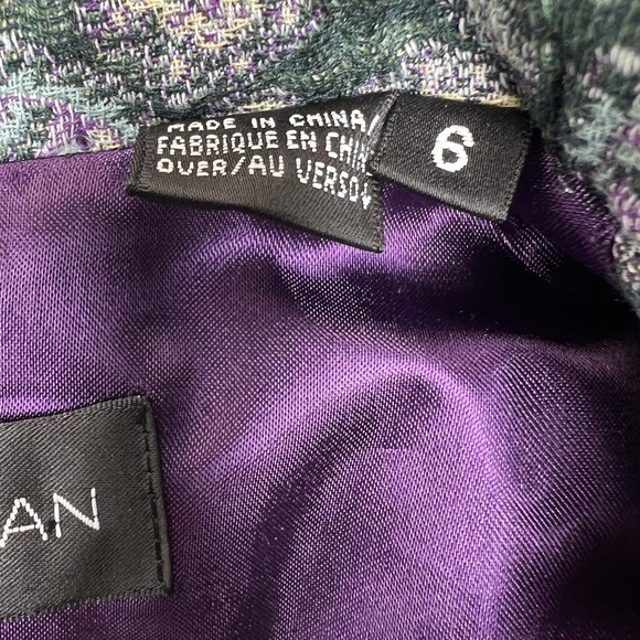 Dana Buchman Women's Green Paisley Single Breasted Blazer Jacket Size 6 - Picture 7 of 10